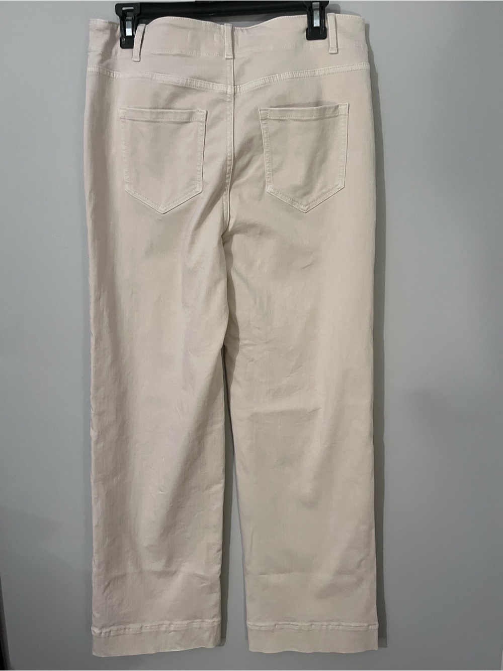 J. Jill Women's High Rise Wide Leg Jeans in Cream 10P - Picture 4 of 10